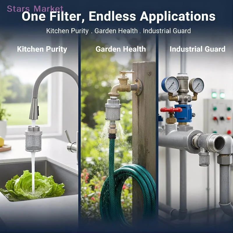 New 304 Stainless Steel Mesh Filter Garden Irrigation Pump Hose Filter Water Cleaning Mesh Metal Filter