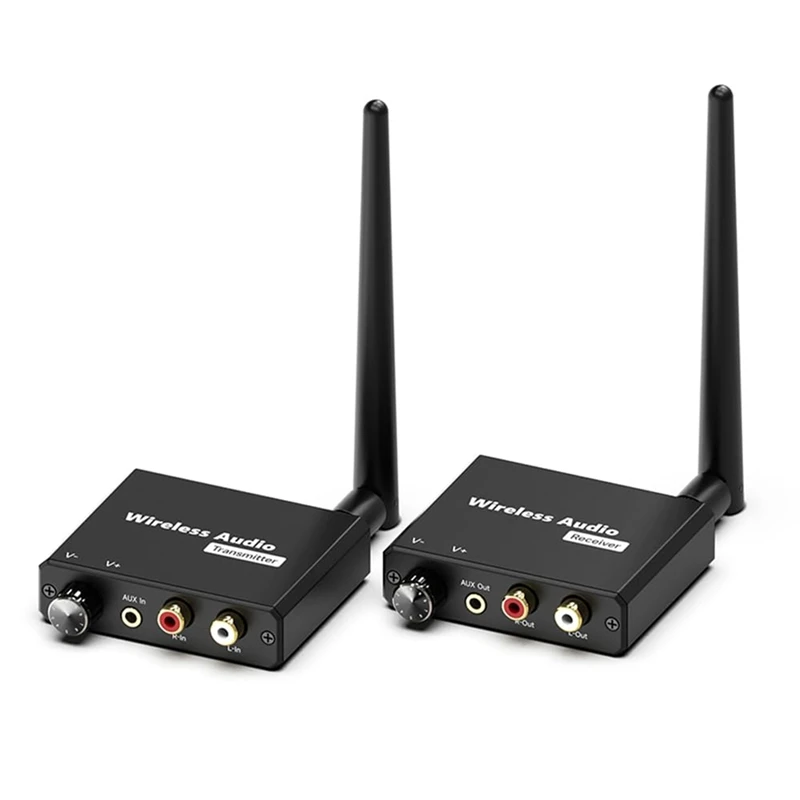 B34B-Wireless Audio Transmitter And Receiver, 2.4Ghz Wireless Hi-Fi Audio Adapter Kit, 160FT/50M Distance Transmission
