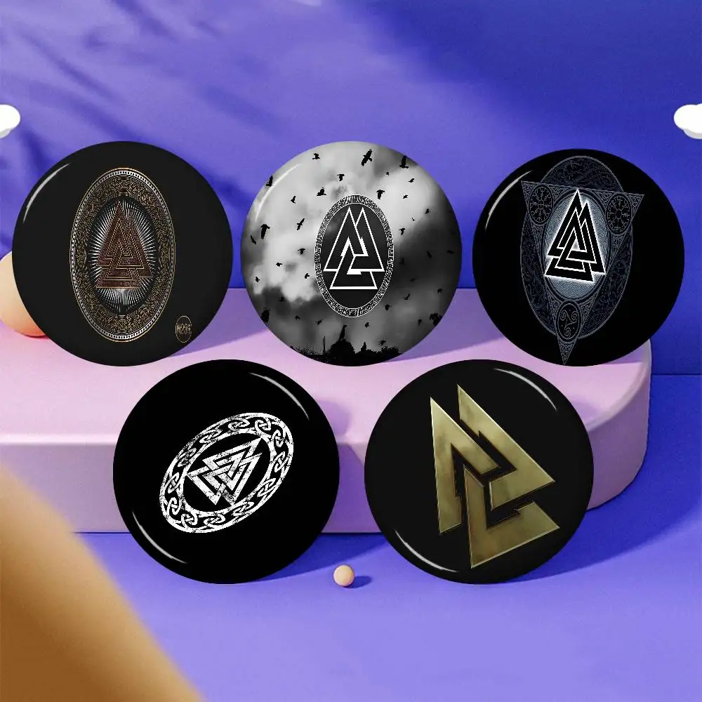 V-Valhalla V-Valknut New  Brooches Soft Button Pin Funny Silly Gnarpy on A Skateboard Meme Badge Gamer Collection Gifts