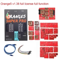Orange5 V1.38 Super 1.42 Full License Function ECU Programmer Orange 5 Plus Eeprom Adaptors Adapter Key Prog SRS Reset IMMO