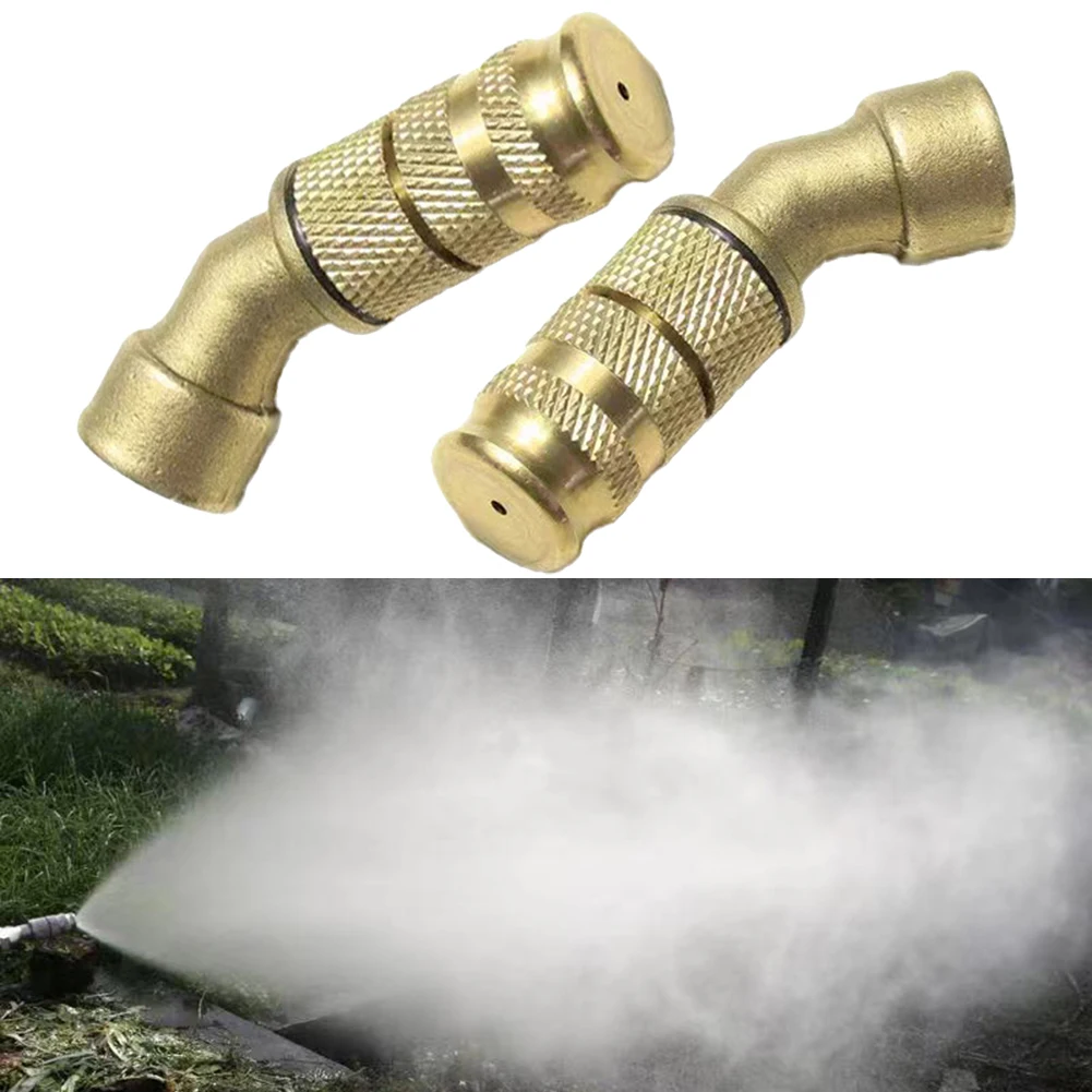2Pcs Adjustable Distance Brass Atomizer Nozzle Garden Electric Sprayer Nozzle Agricultural Spray Copper Nozzle Power Tool