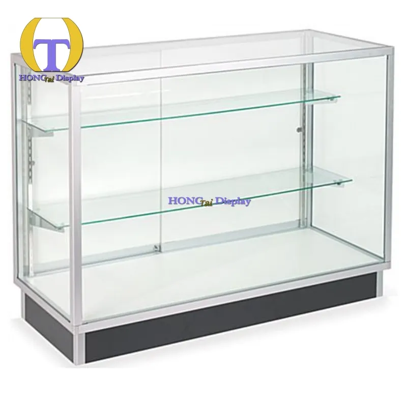 Custom.2025 Retail Shop Kiosk Display Silver Aluminum Frame Mobile Phone Showcase Mirror Sliding Door Lock LED for Showroom Use