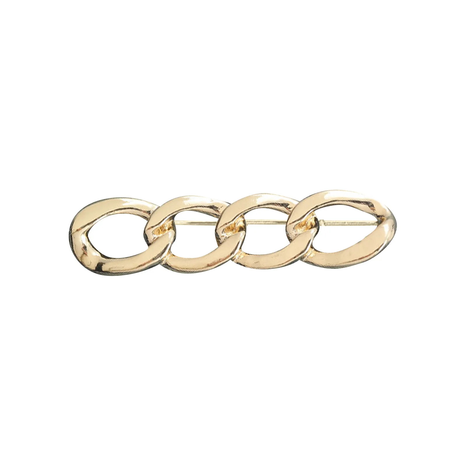 Gold Chain Pin Trending Metal Oval Link Brooch Bestseller Punk Waist Jeans Accessory Stylish Clothing Decor Charm Tightening