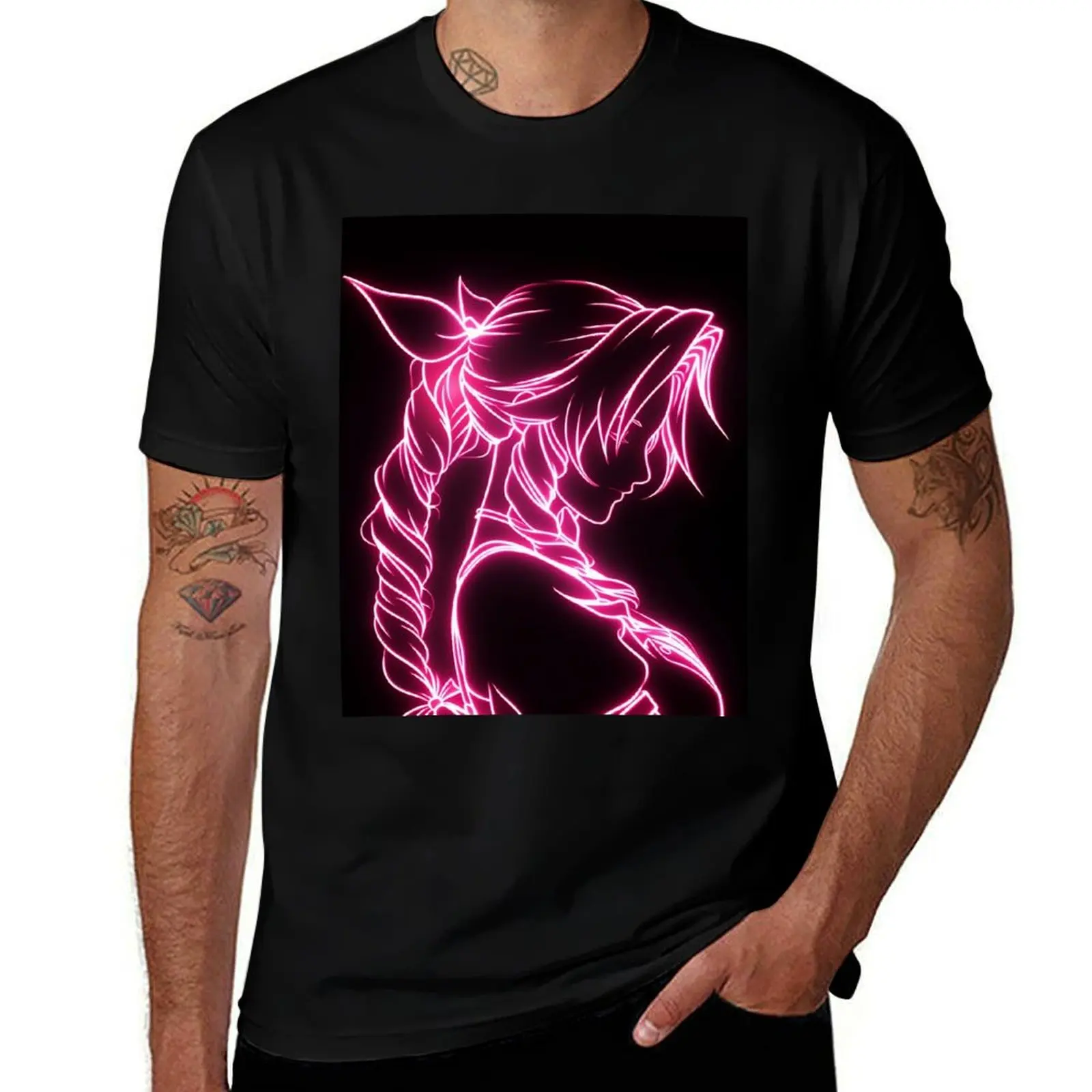 

Neon Aerith T-Shirt t shirts with prints man t shirt summer funny t shirts cotton T-Shirt