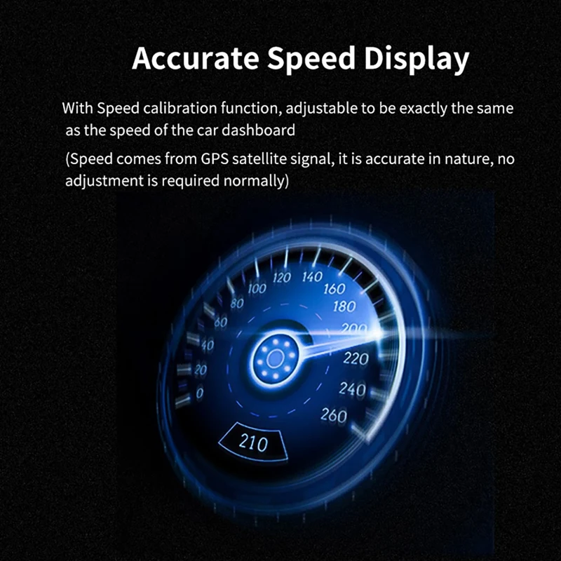 Head-Up Display GPS Speedometer 4.2Inch Speed Odometer Mileage HUD Display Digital Speed Alarm MPH KMH Altitude Display