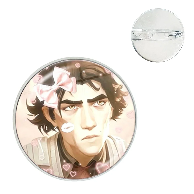Anime Coquette Arcane Viktor Jix Sevika Pin Creative Glass Dome Brooches Shirt Lapel Bag Cute Badge Cartoon Pins