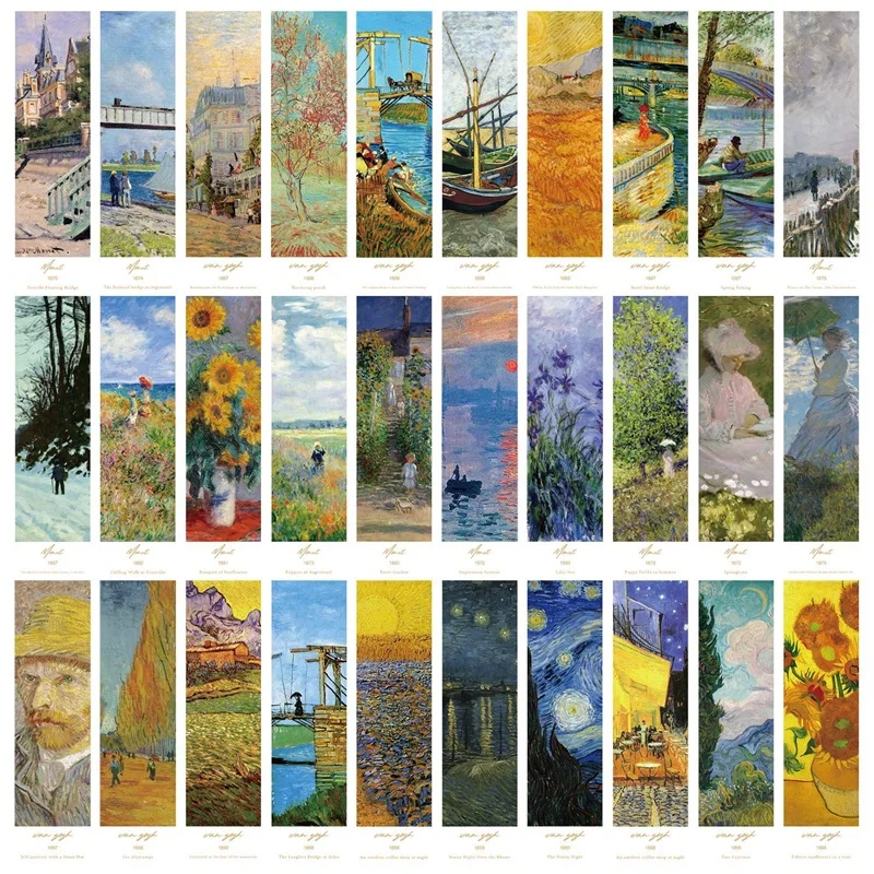 5-30-шт-Ретро-закладки-в-стиле-Ван-Гога-для-книг-креативные-материалы-для-чтения-детские-канцелярские-принадлежности