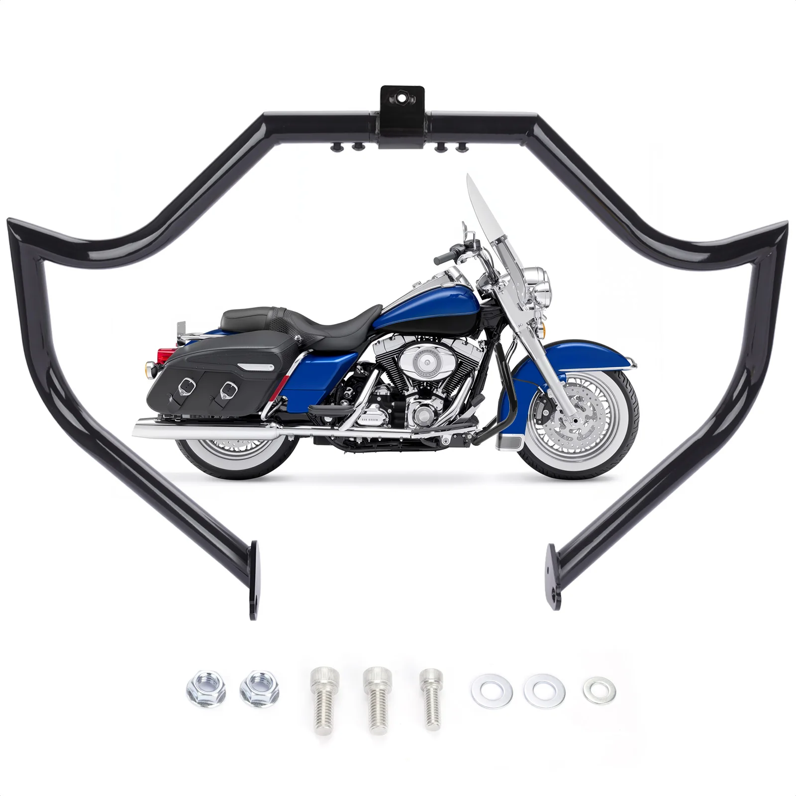 Crash Bar Engine Guard Highway Bar for Harley Davidson Touring Road King Street Glide Electra Glide CVO and Trike Models 97-08