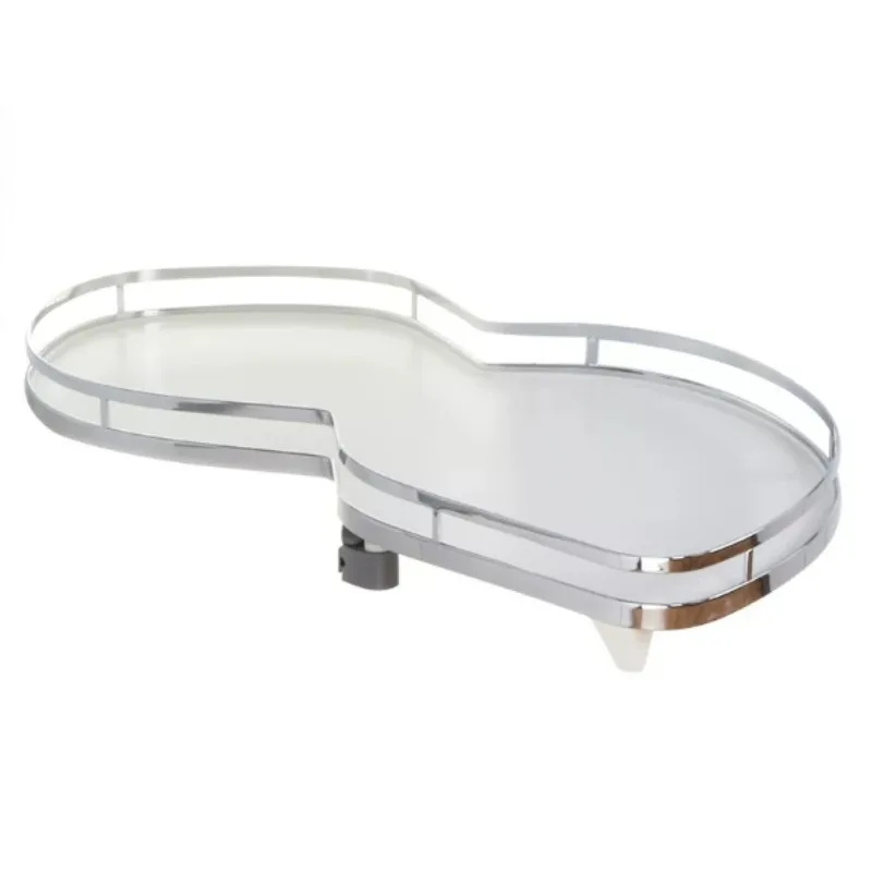 Magic Corner Rotating Lazy Susan Kitchen Cabinet Basket Two Tier Storage Rack for Pots Plates Seasoning