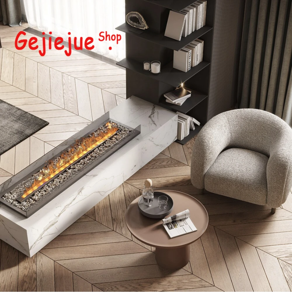 Chimenea de niebla 3D inteligente: control por aplicación Tuya, tanque de 6 litros, 20 horas, humidificador, color de llama ajustable, sonido de fuego real y bloqueo para niños