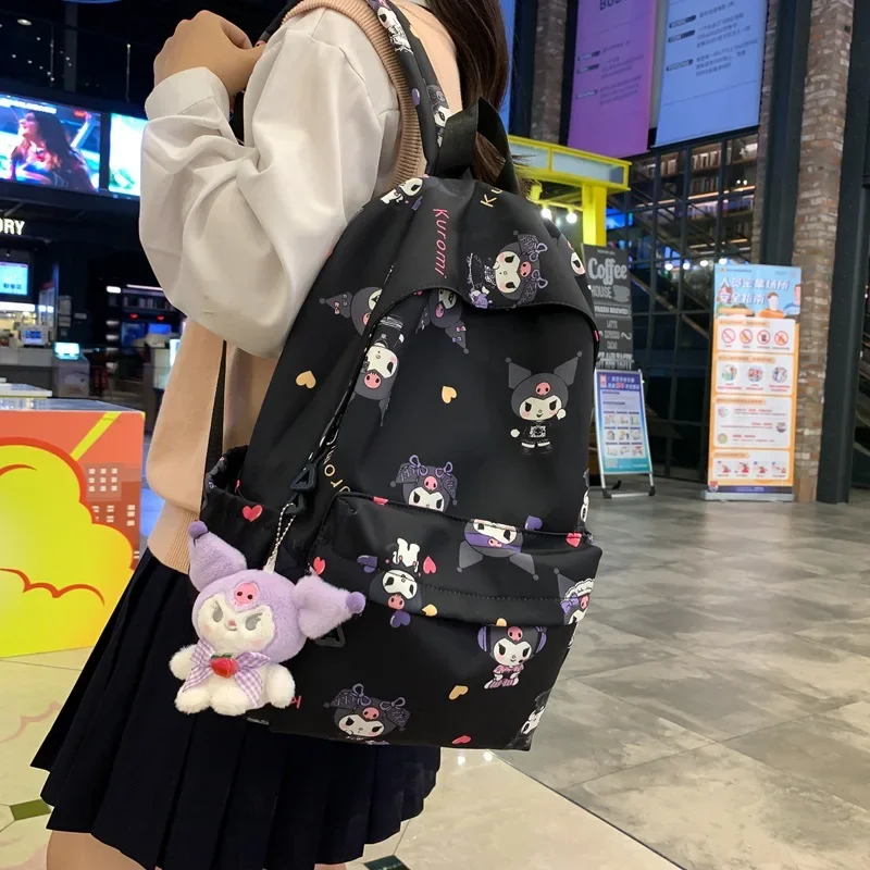 Sanrio school bag Kuromi school bag large capacity student cute backpack Hello Kitty backpack for women sac a dos garconcollege