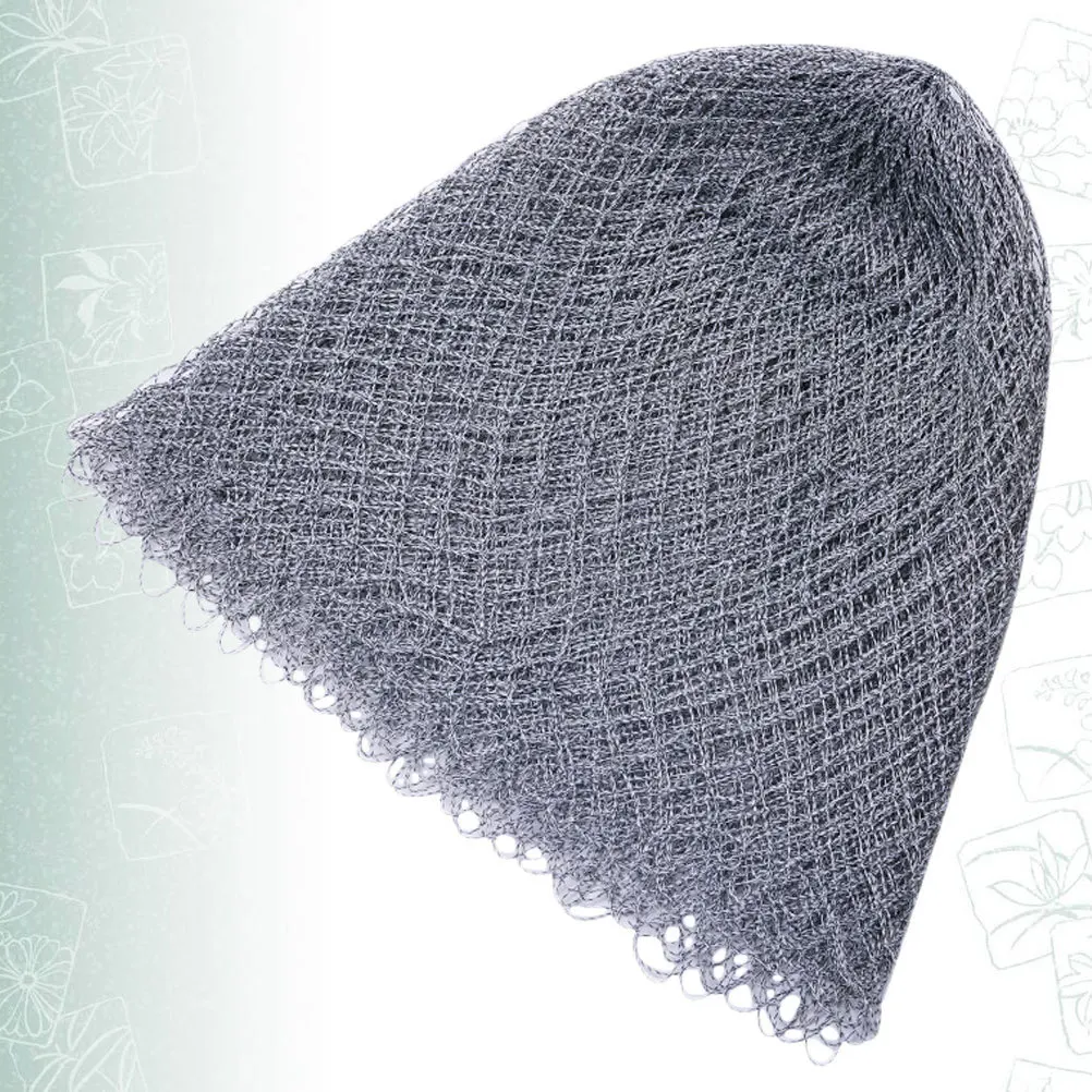 رأس شبكة صيد السمك فضي رمادي 60 قسط قوي شبكة واسعة سميكة الأسماك الروبيان اصطياد حوض السمك أداة تنظيف