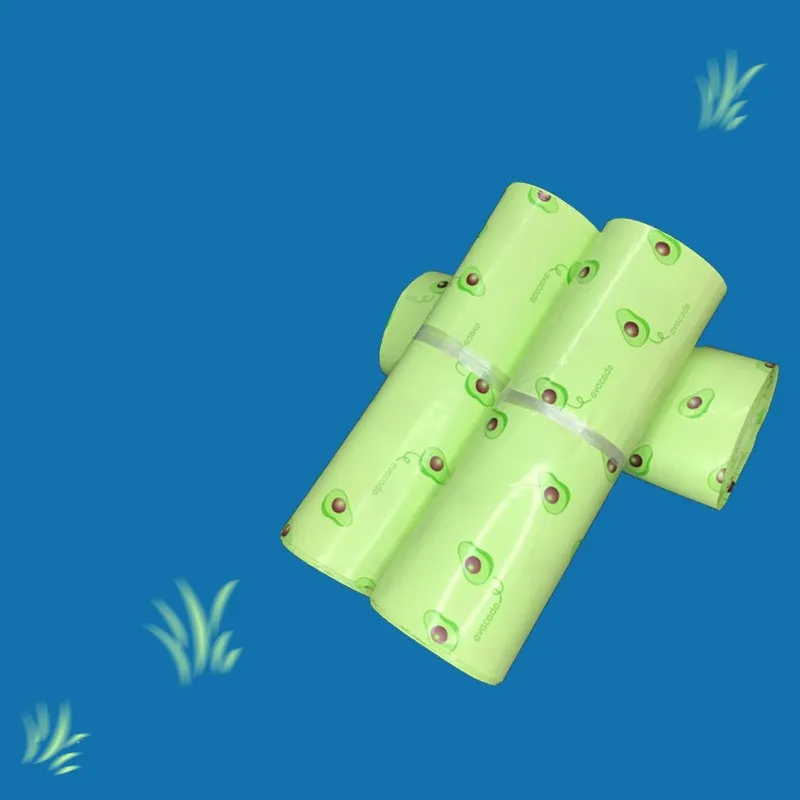 50pcs Yellow Avocado Fruit Pattern Express Envelope Storage Bags Poly Mailers Self Seal Plastic Envelope Shipping Packaging Bag