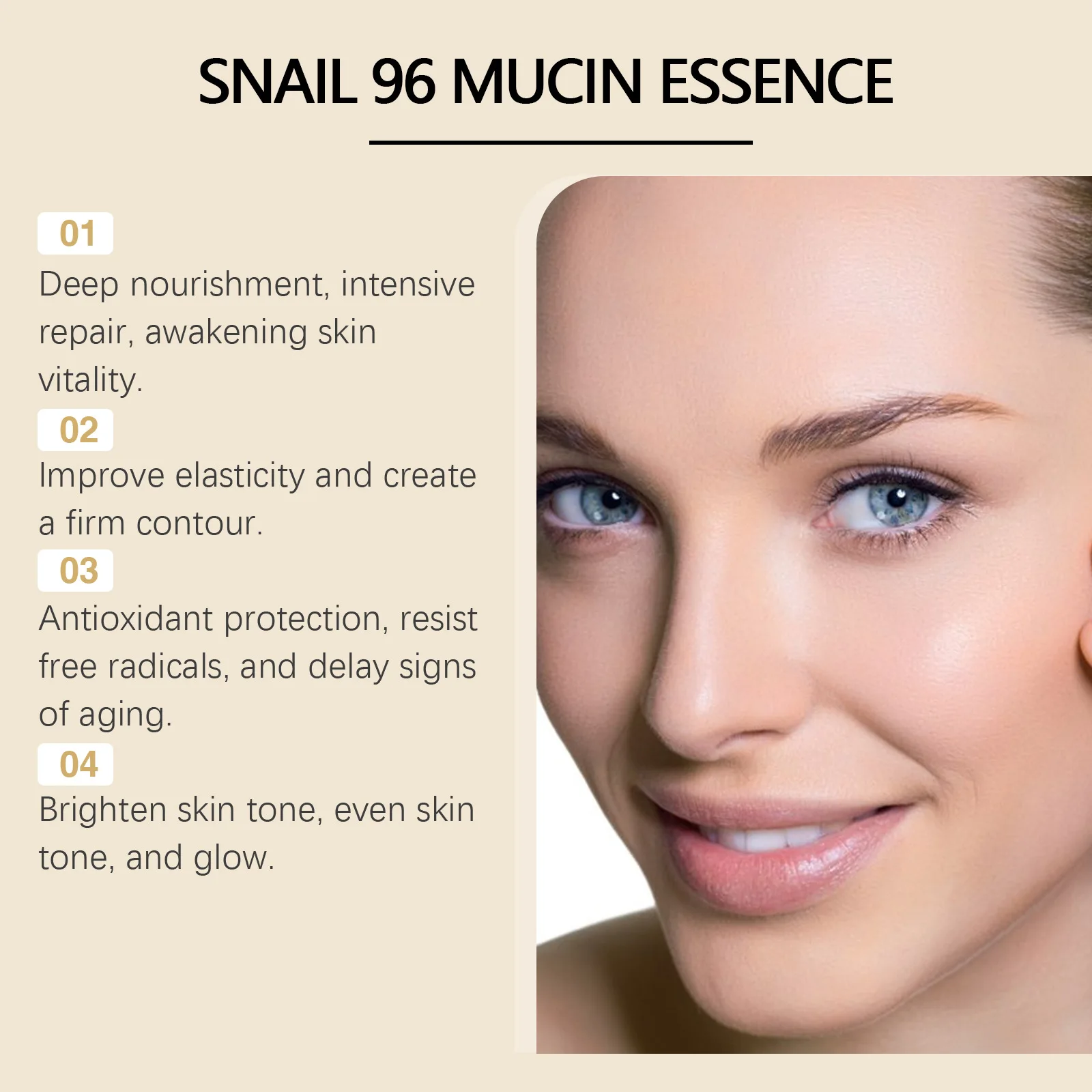 Snail 96 Mucin Serum Fade Fine Lines Shrink Pores Lifting Firm Hydrating Repairing Damaged Skin Moisturizing Brightening Essence