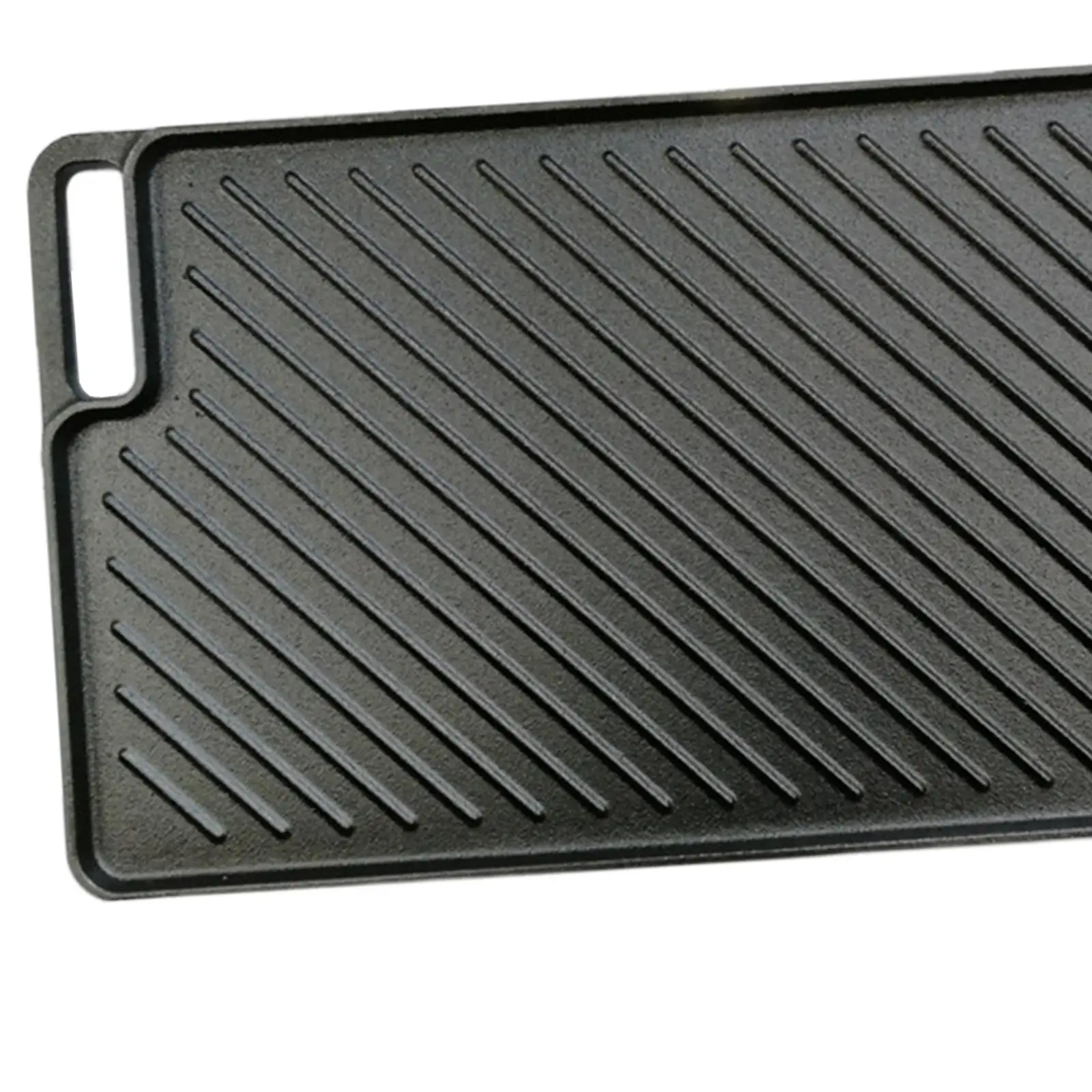 Reversible Grill Large Flat and Ridged Surfaces Cast Iron Griddle for Delicious Cooking BBQ Fish and Vegetables Meats Stovetop