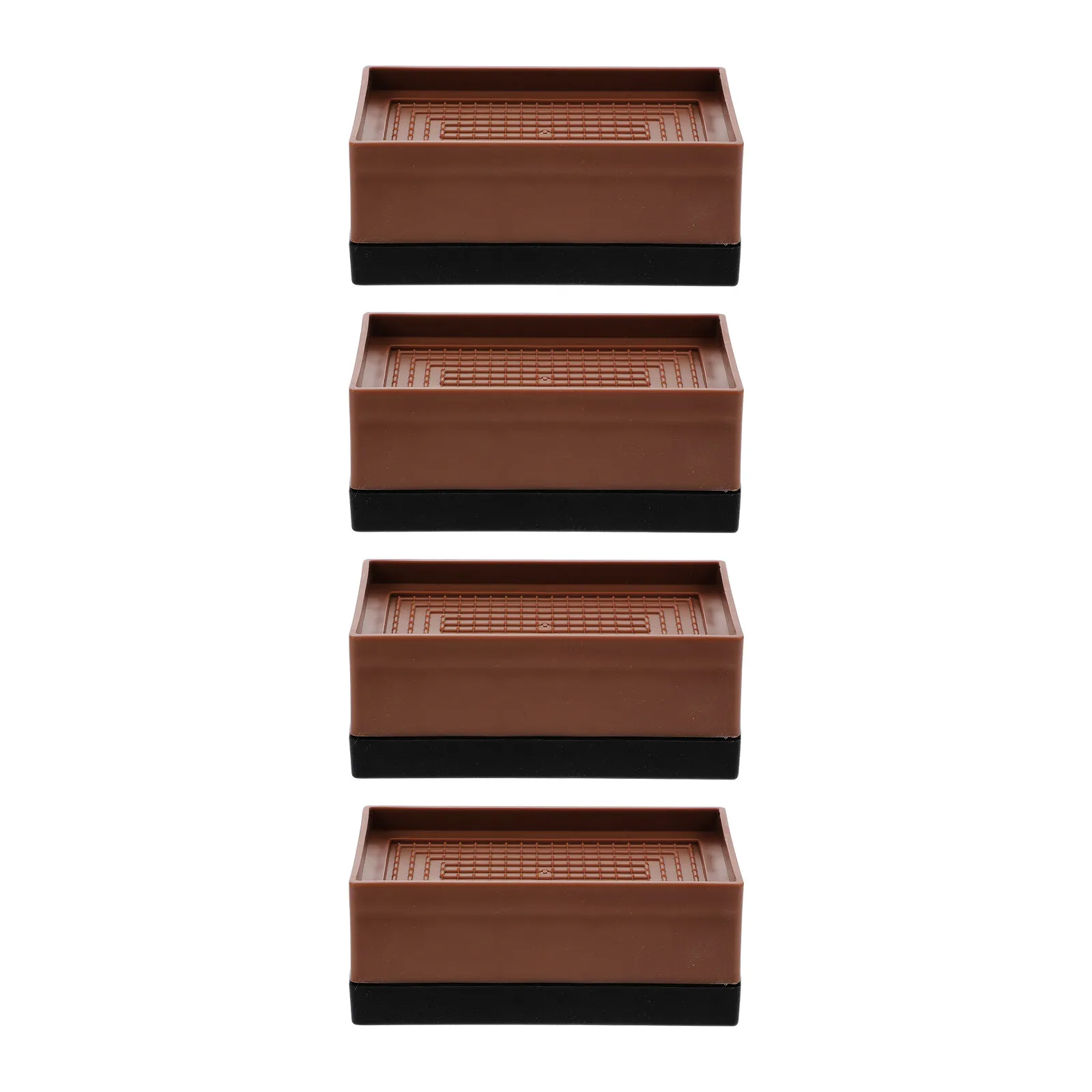 4Pcs Furniture Risers Heavy Duty Non-Slip Height Lift Pads for Beds Sofas Cabinets Tables Chairs Fridges Floor Protection Desk