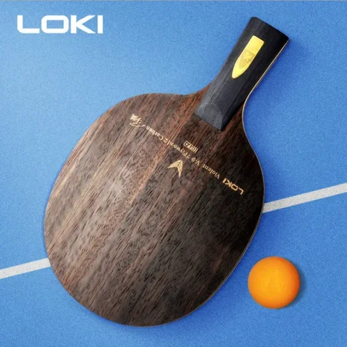 Imagen 2 del producto LOKI V9 hoja de Ping Pong 9 K9 capas madera carbono violento-9 apagado + hoja de raqueta de tenis de mesa profesional con buen Control de alta velocidad
