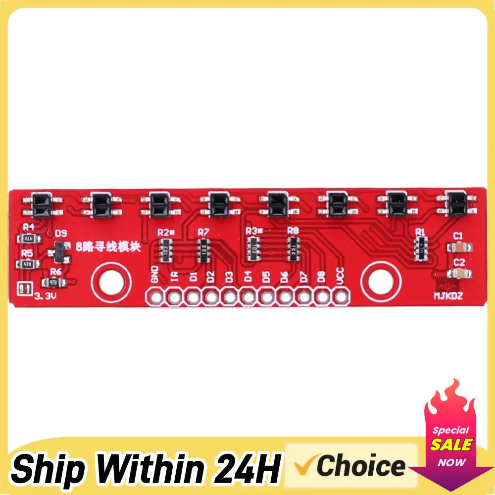 

3.3V-5V Tracking Sensor Module 8 Channel Hunt Module PCB Infrared Detection Sensor Module Board for Laboratories/Robot