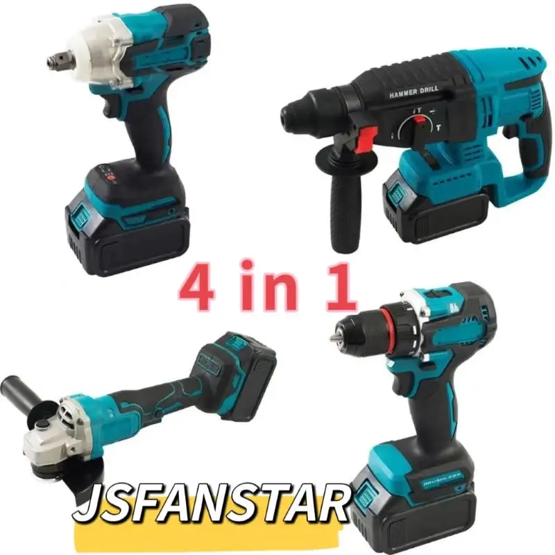 ATV4in1 New Cordless Drill Electric Screwdriver Combo Set Impact Torque Wrench Nuts for Truck