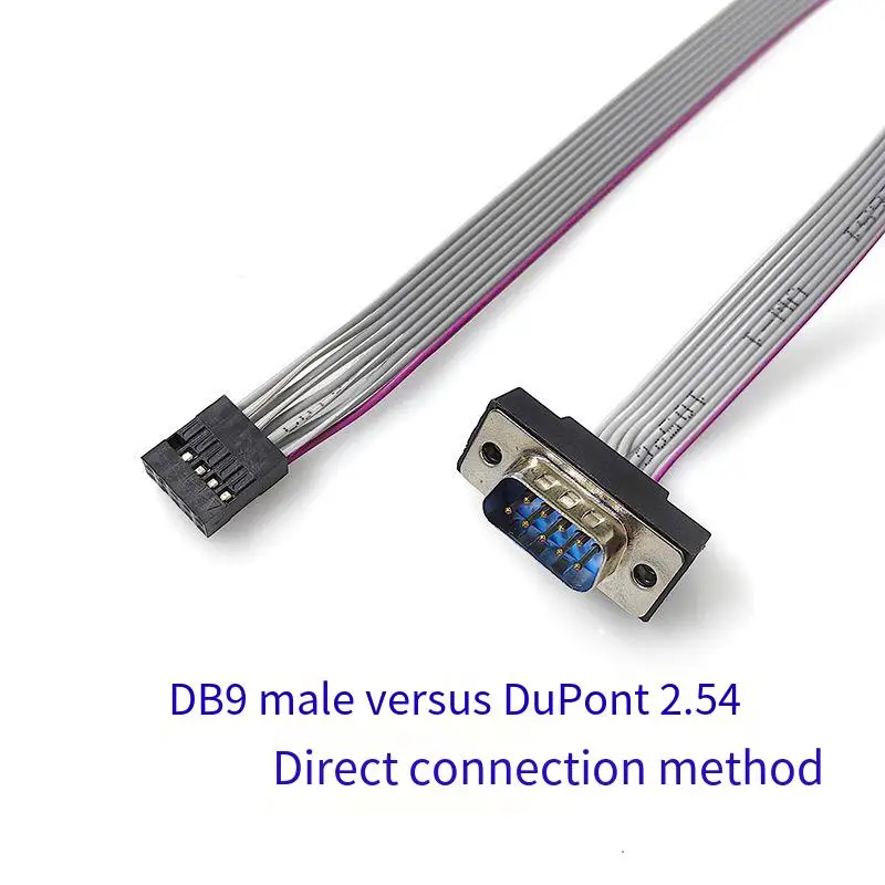 Cable de puerto serie DB9 con espaciado de 2,54 MM, placa base de 9 pines, línea COM, chasis de puerto serie RS232, línea deflectora integrada