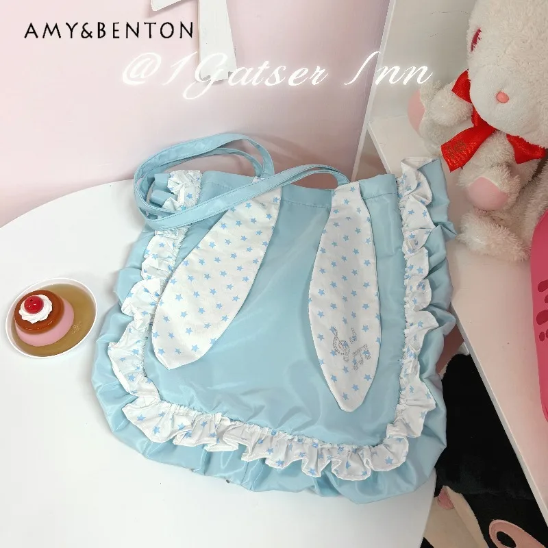 cute-polka-dot-rabbit-ear-handbag-retro-japanese-chic-daily-commuting-versatile-large-capacity-shoulder-bag-women-kawaii-bags