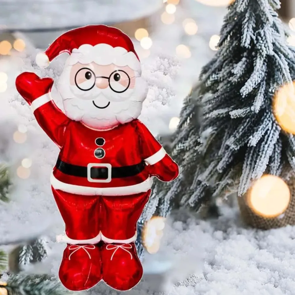 Christmas Series Foil Balloons Santa Claus 3D Large Xmas Party Ornaments Balloons Kid's Toys Xmas Tree Standing Balloons