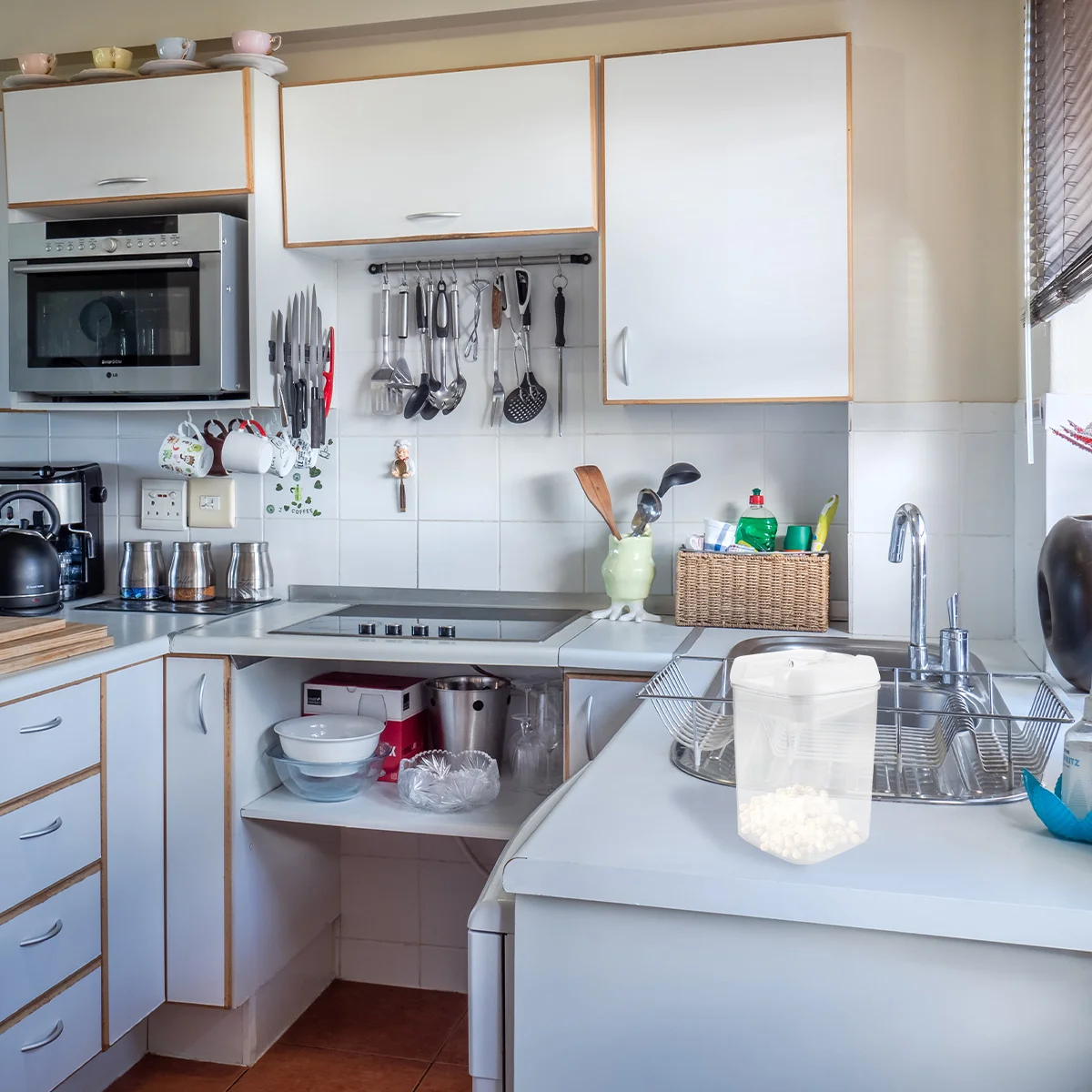 

1Pcs Food Storage Jar Transparent Bpa-Free Plastic Kitchen Container for Cereals Tea Grains Rice Airtight Seal Cereals Container