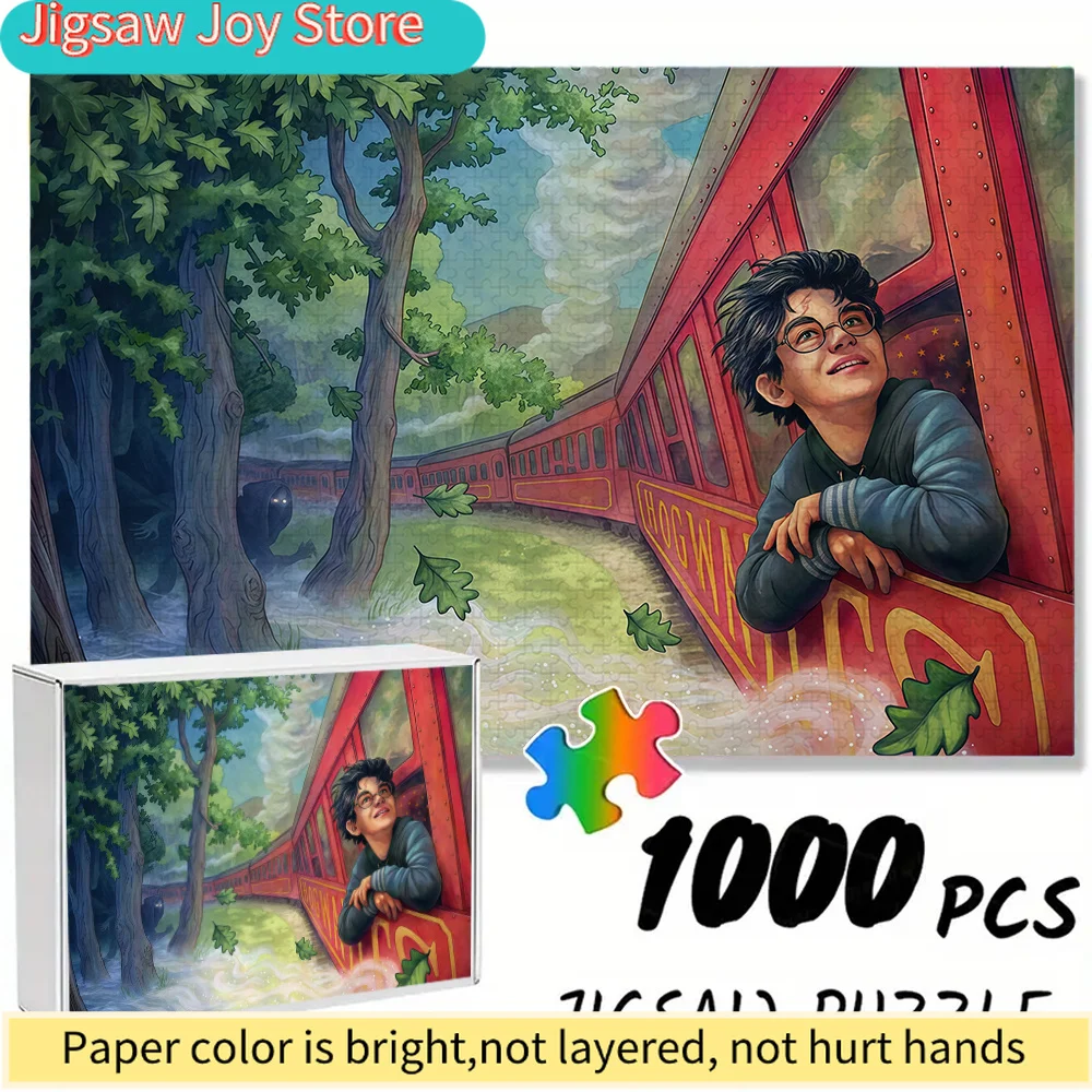 

Warner Bros Seamless Puzzle Z10.22-16, Harry Potter Hogwarts Train Dementor Forest Scene,Durable Thick Puzzle, a Great Brain G