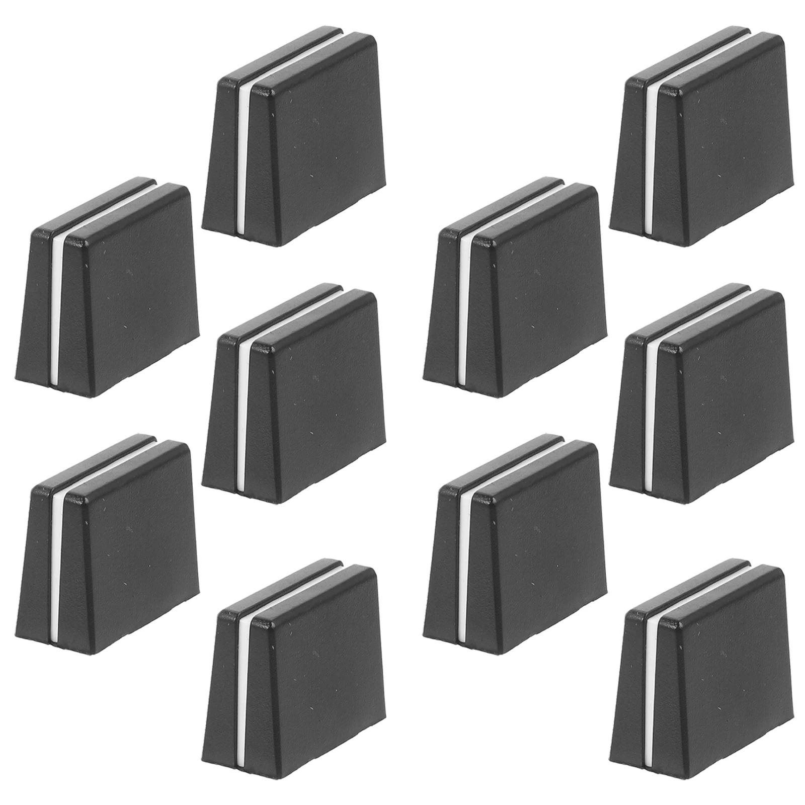 

10pcs Black Caps 4mm Buttons Inner Hole DJ Mixer Slider Knobs Accessories Console Audio Equipment ABS Material