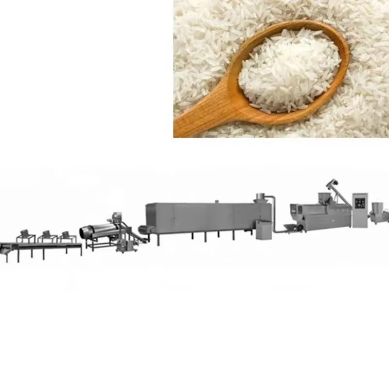 Línea de producción industrial de arroz fortificado, máquina de fabricación artificial nutritiva instantánea completamente automática de alta eficiencia