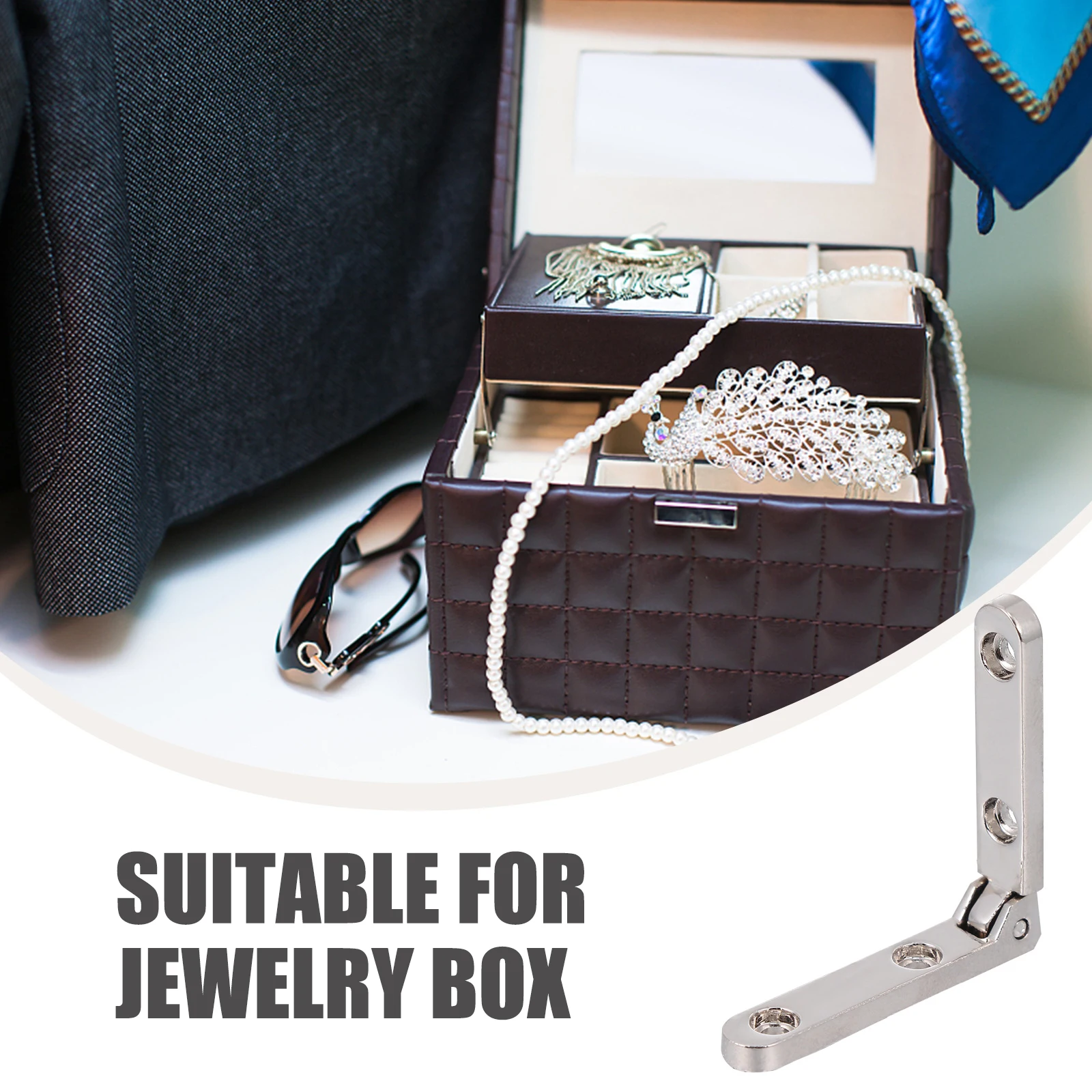 

10 Pcs Zinc Alloy Hinges 30x30x6mm Miniature Furniture Hinges for Jewelry Box Gift Box Chest Case Table Cabinet Door