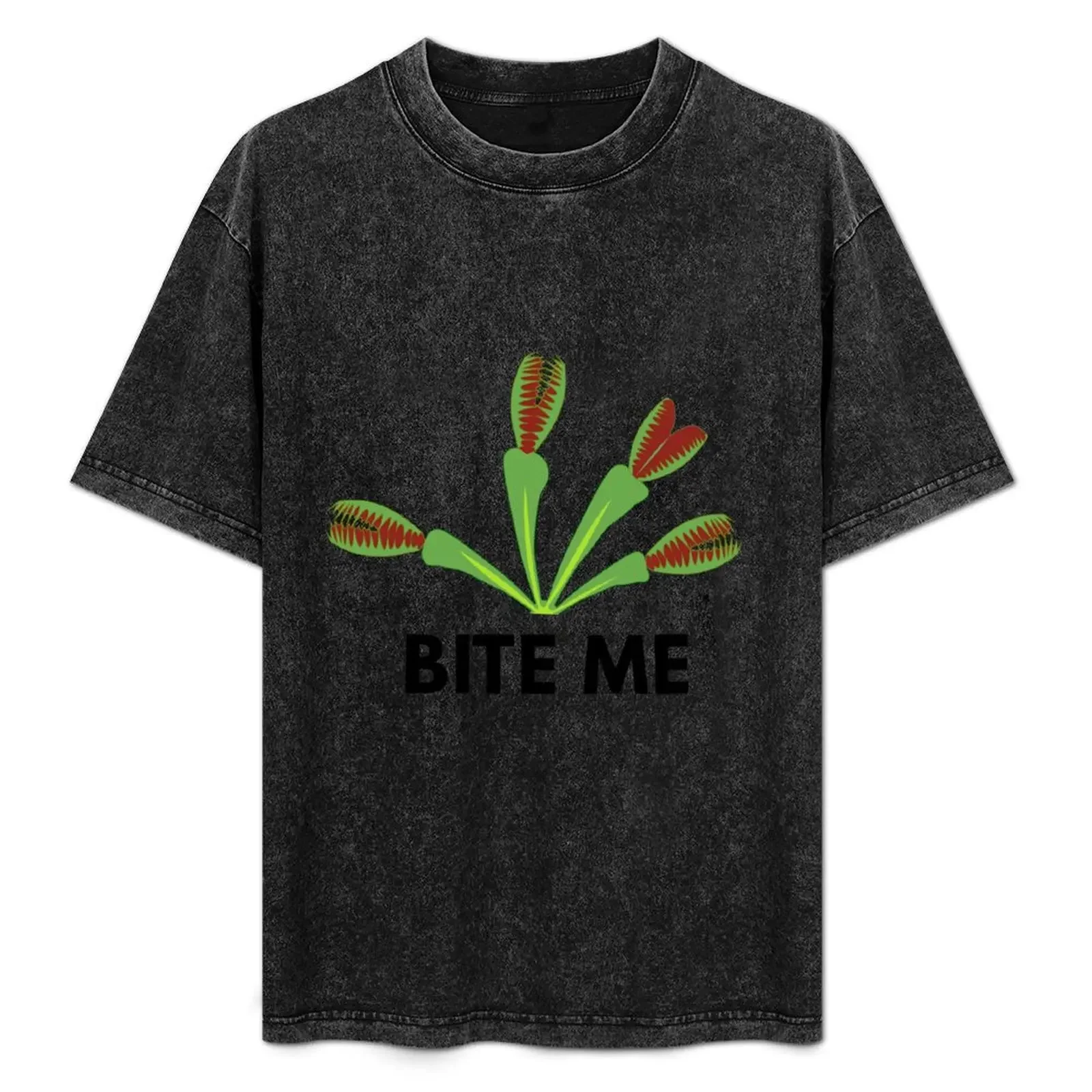 

Venus fly trap bite me dionaea muscipula botany plant T-Shirt funny shirt cotton shirts graphic tee Men's cotton t-shirt