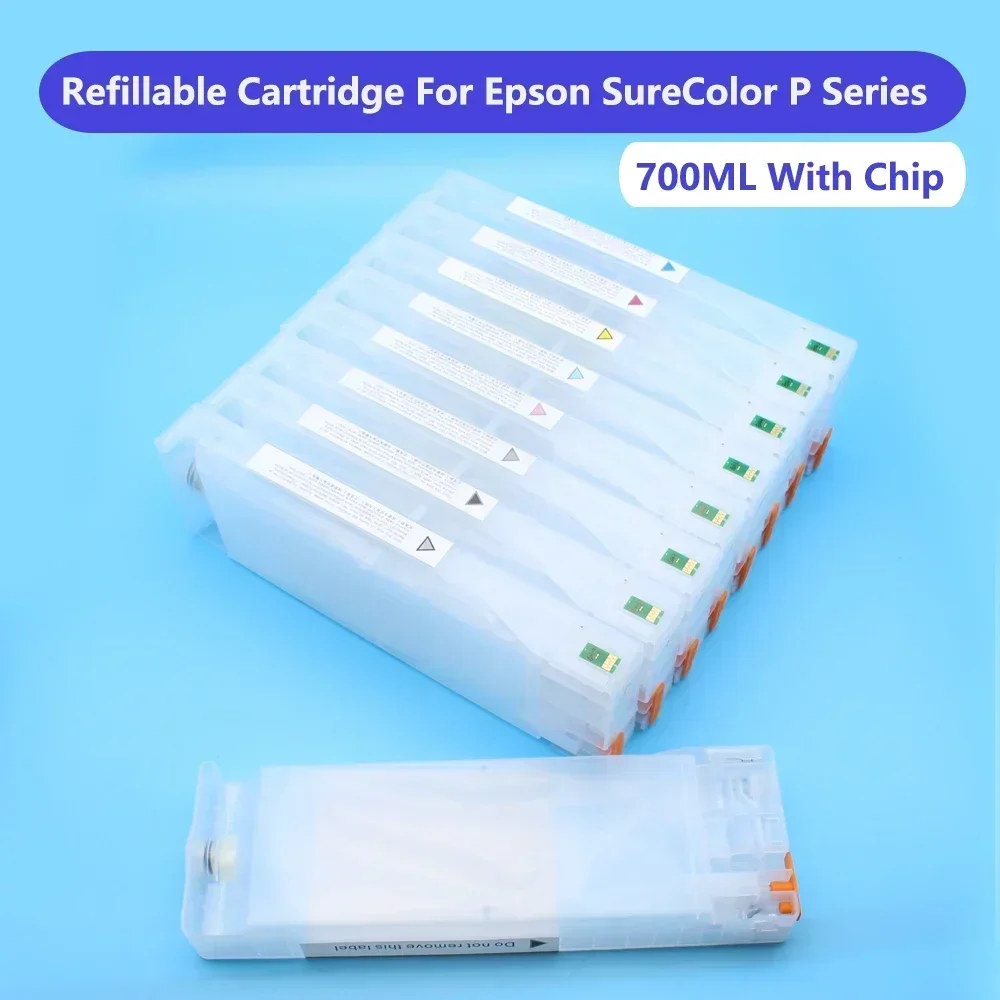 SC P6000 Surecolor Refilled Cartridge Empty Refill Printer Ink Cartridges with Chips For Epson SC P6000 P7000 P8000 P9000 700ML