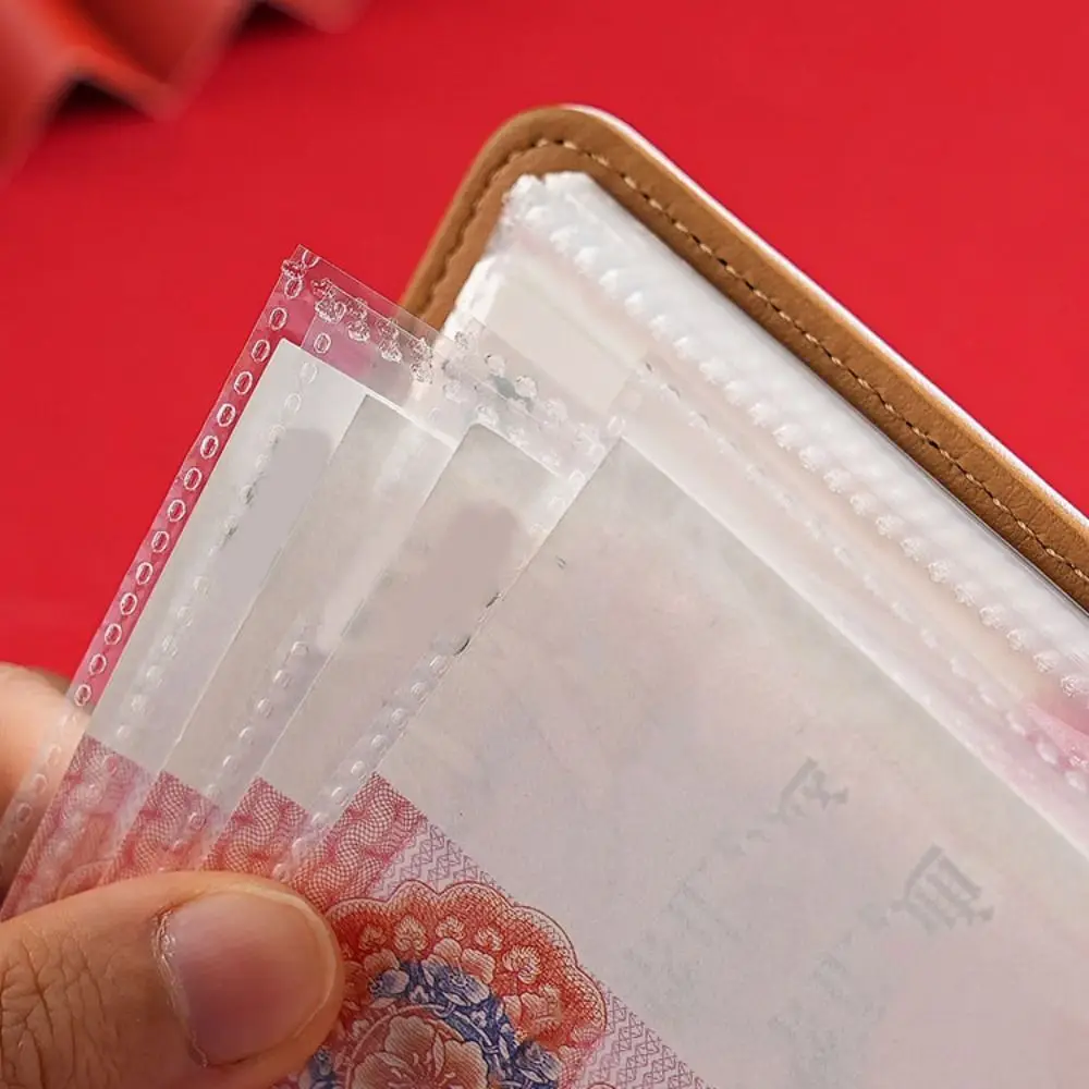 PU Leather Saving Money Binder Refillable Portable Cash Budget Binder Storage Wallet Handbook Envelopes Saving Challenges