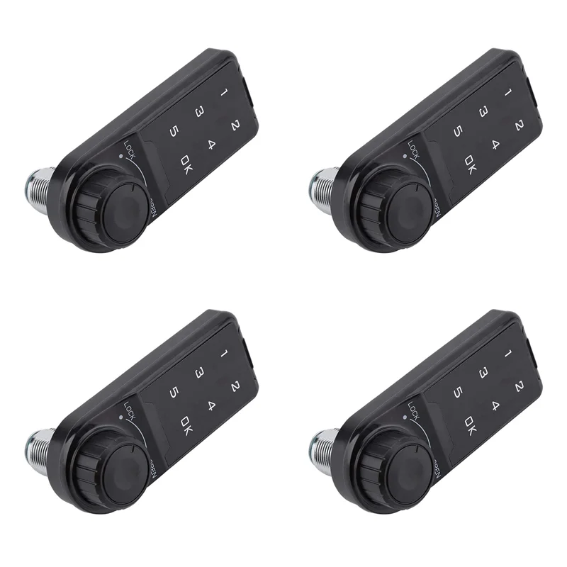 

4X Combination Lock, Door Digital Electronic Security Cabinet Coded Locker Contact Keypad Password Key Access Lock-B-Y47A
