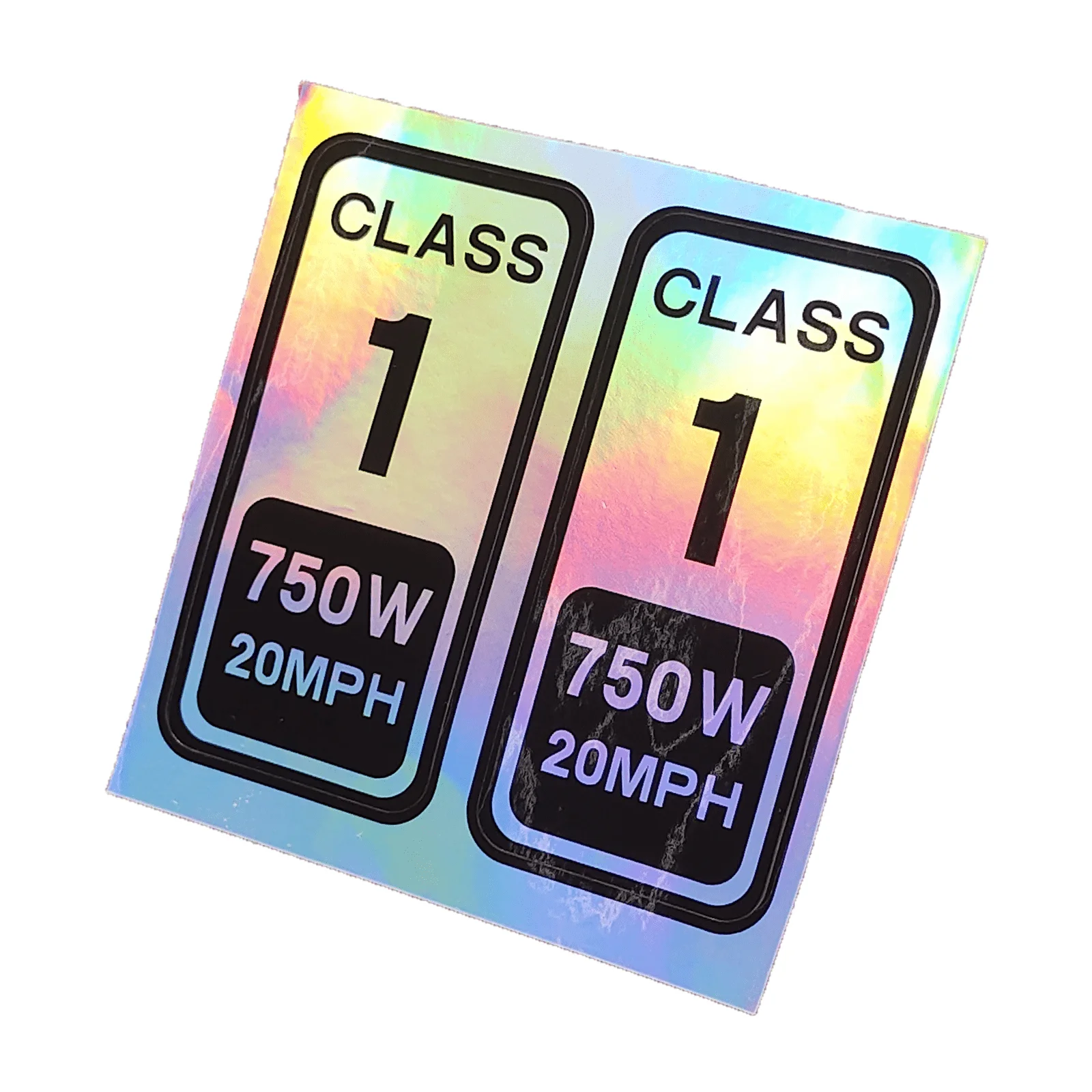 Class 2 750W 20MPH E-Bike Frame Warning Stickers Waterproof Vinyl Decals for Electric Bicycle Decoration 6PCS Set