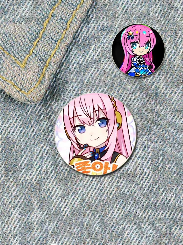 Anime Project SEKAI Pins Creative Tinplate Plastic Badge Custom Cartoon Brooch Pin for Fans Collection Gifts Decorative Clothes