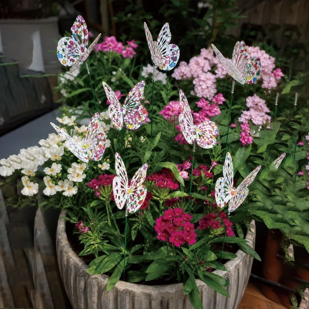 Colorful Butterfly Stakes Plant Plug Dreamlike Simulation Butterfly Ornaments Multi-purpose Lifelike
