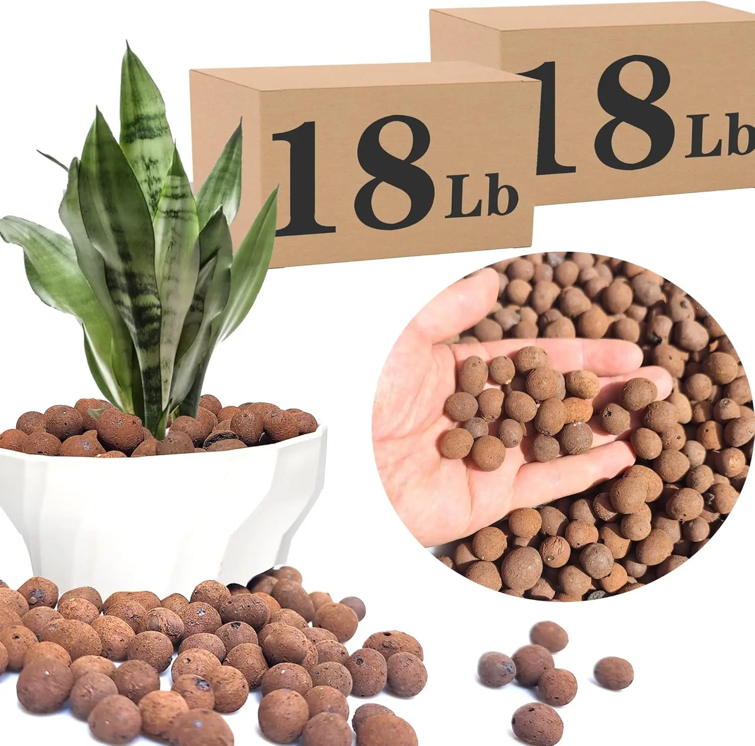 

Гидропонная глина, галька, органический керамит, средство для выращивания орхидей, дренаж 36 фунтов