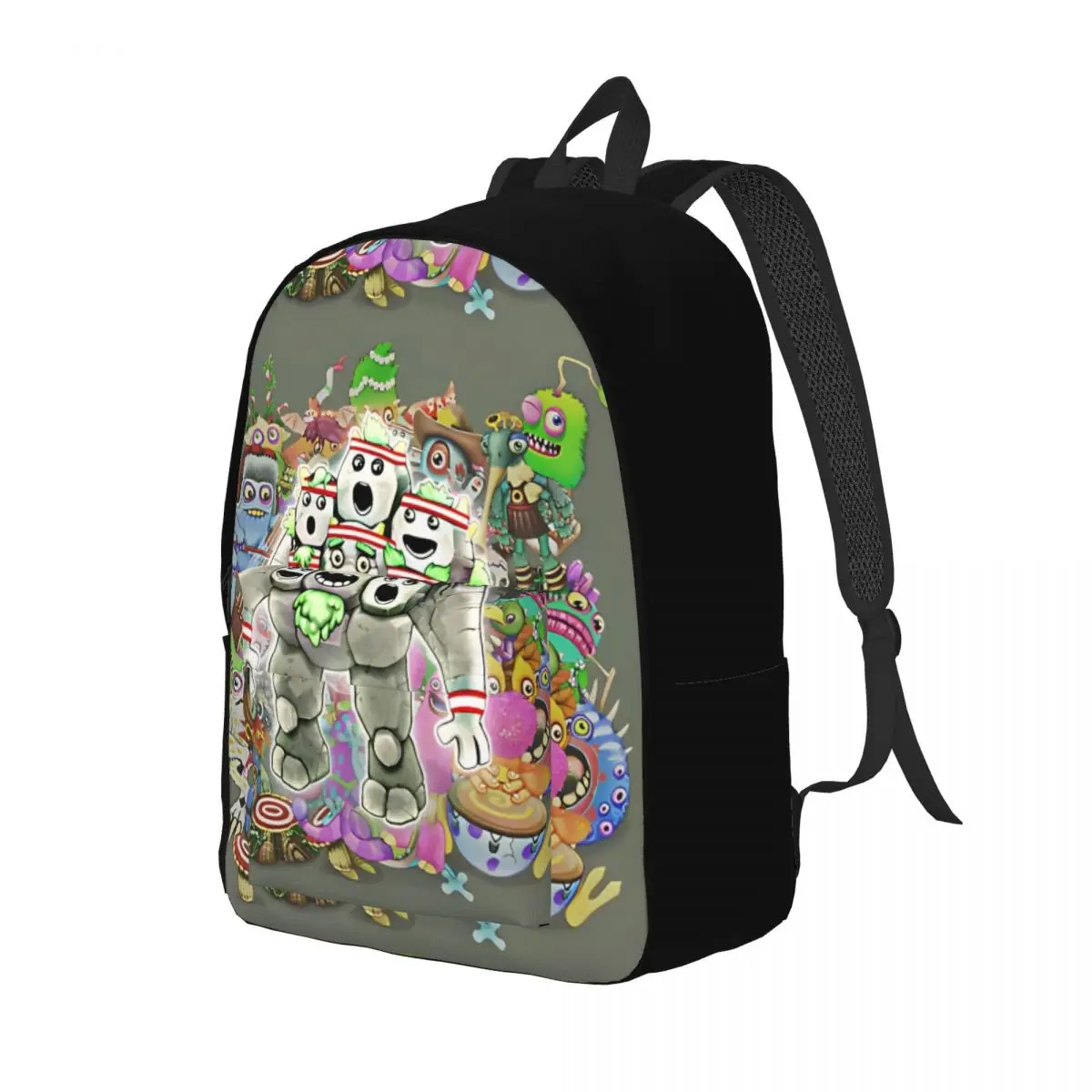 Mochila gráfica My Singing Monsters Quarrister para niño y niña, bolsas de libros escolares para estudiantes, mochila de día para preescolar, bolsa primaria de viaje