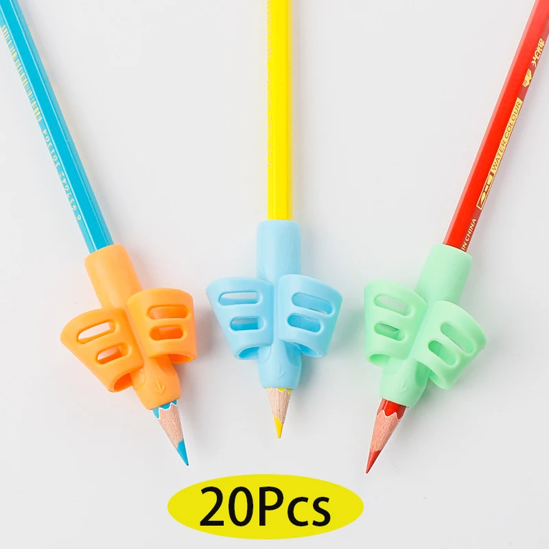 

20Pcs Two Fingers Holding Pen Corrector Elementary School Kindergarten Beginners Pencil Control