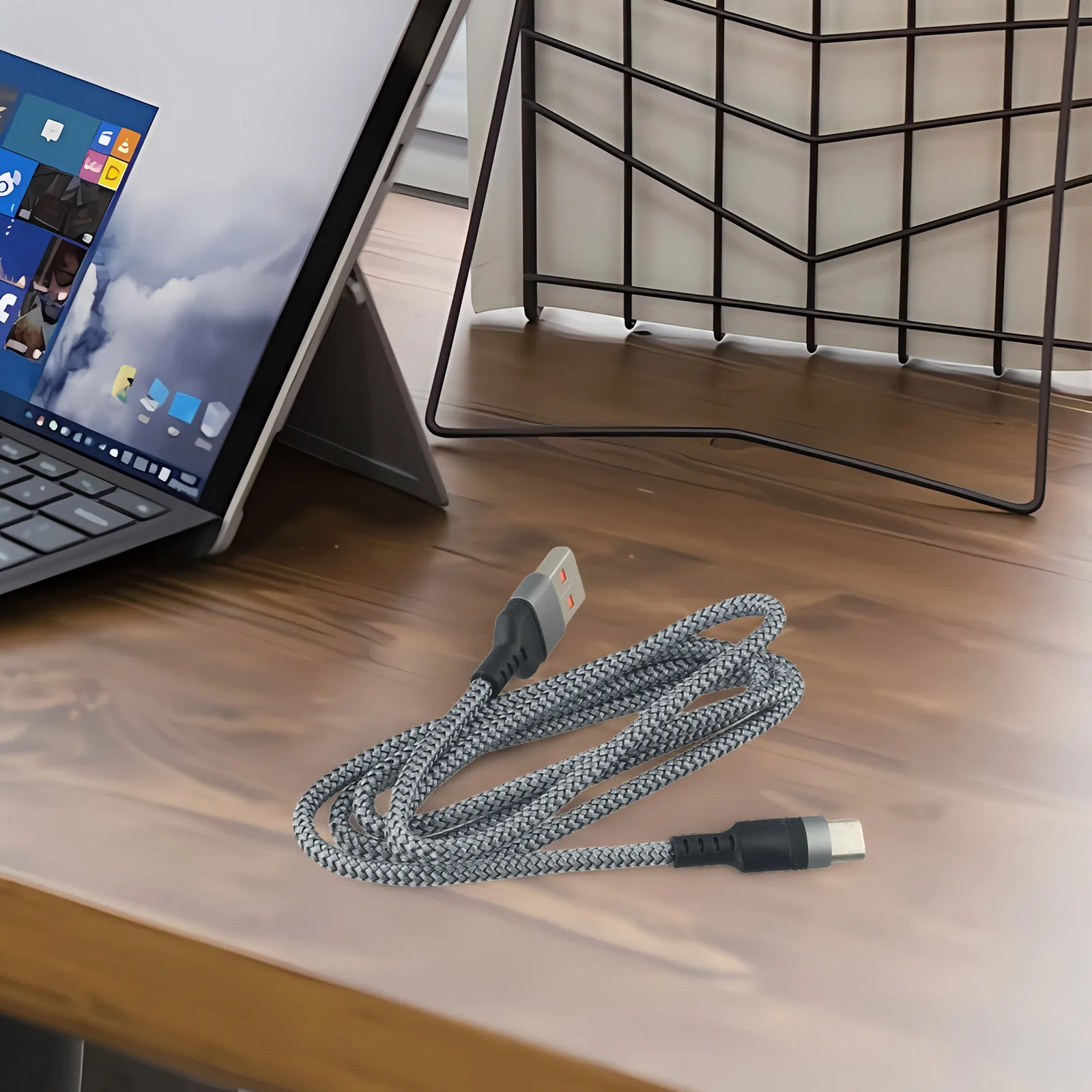 1M Length USB-C Data Cable Seamless Connection Extended Reach High-Quality Construction Quick Charging Speed For Daily Use