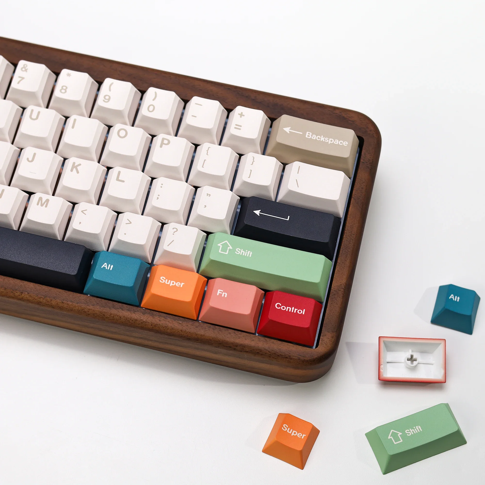 KBDiy GMK Foundation Keycaps PBT Cherry Profile voor mechanisch toetsenbord Keycap 75% aangepaste Retro 143 toetsen Caps voor MX-schakelaars
