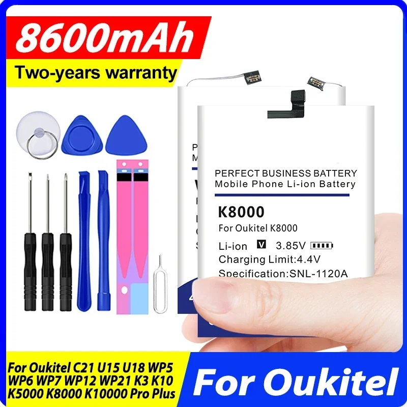 S73 S75 S76 S80 S90 S86 S105 U18 K8000 Battery For Oukitel K5000 K8000 K10000 C21 U15 U18 K3 K10 WP5 WP6 WP7 WP12 WP21 Pro Plus