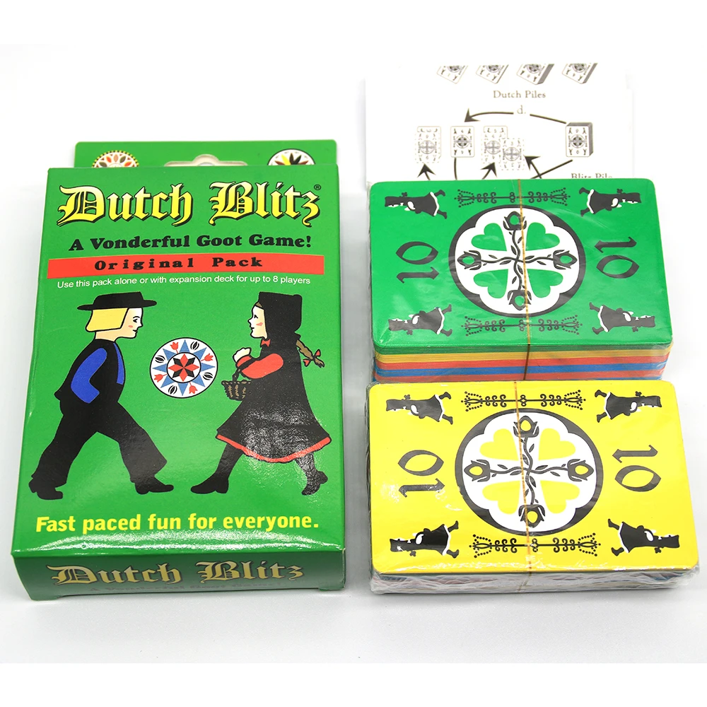 لعبة البطاقات Dutch Blitz The Original Fast Paced تحتوي على 160 بطاقة سريعة وسهلة التعلم لعبة عائلية رائعة