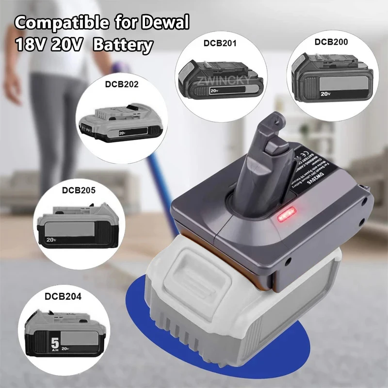 Batteriekonverter-Adapter für Makita/Dewal/Milwaukee/Bosch/Ryobi 18V Li-Ionen-Akku für Dyson V6 V7 V8 Animal Staubsauger – Detail 5