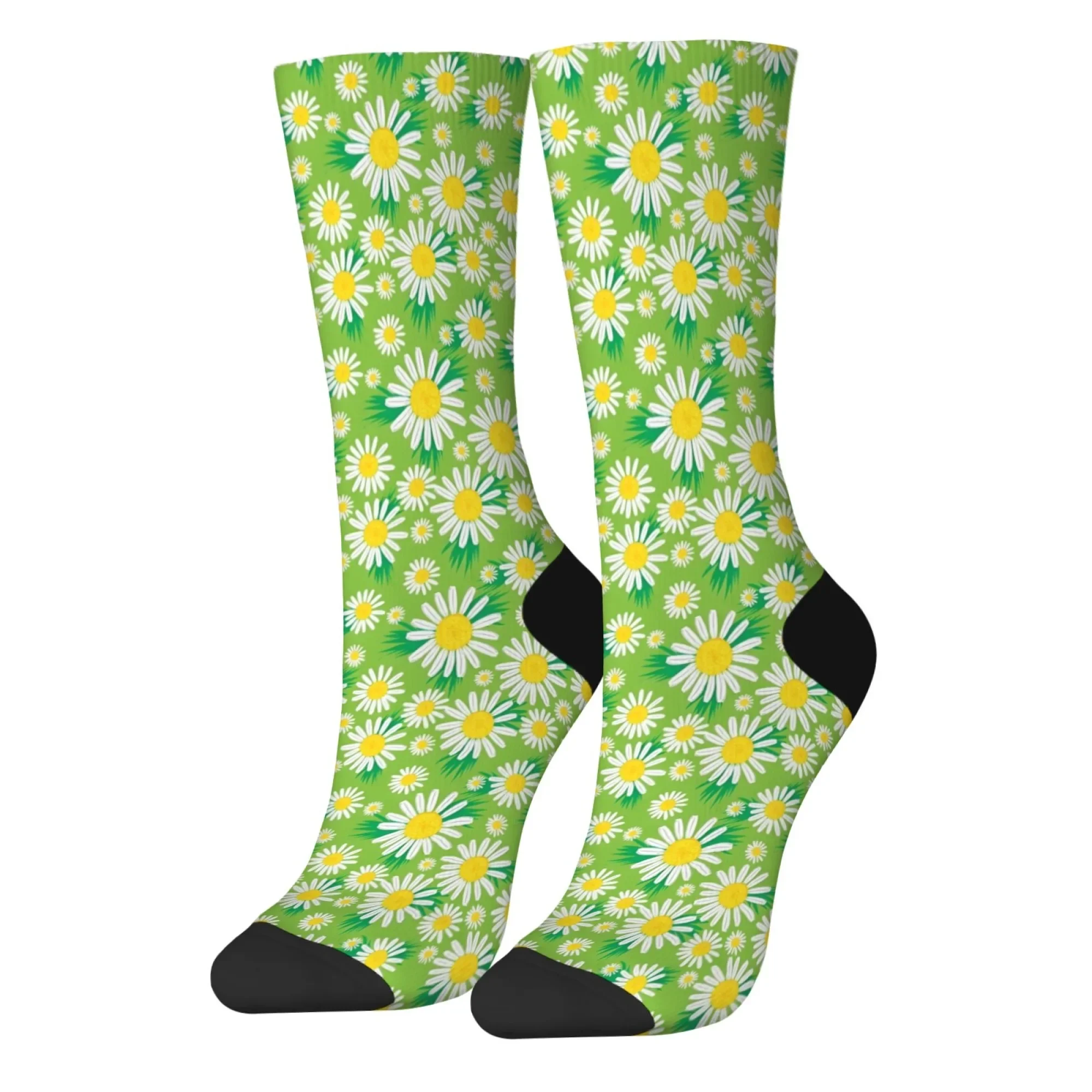 ديزي زهرة لطيف رجل إمرأة الجوارب الجدة سعيد متعة جوارب ضغط هدية فريدة مريحة عدم الانزلاق جوارب رياضية غير رسمية