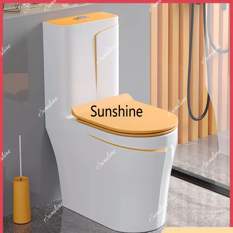 Household ordinary toilet small apartment pumping siphon ceramic color toilet deodorant outlet