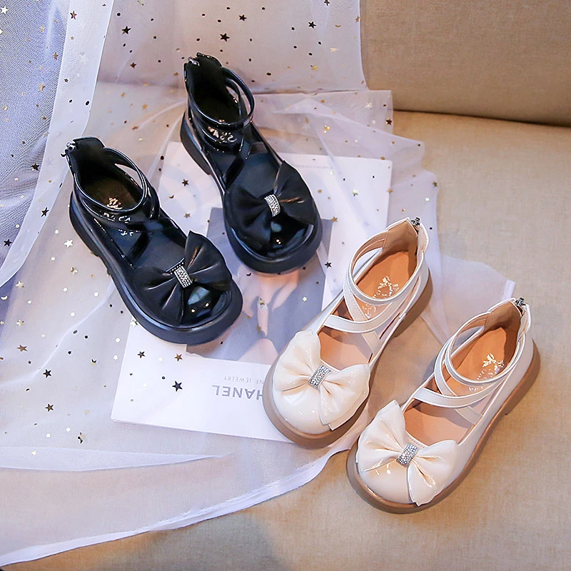 Chaussures de princesse japonaises et coréennes pour filles, en cuir PU, mignonnes, pour enfants de 26 à 36 ans, nouvelle collection printemps