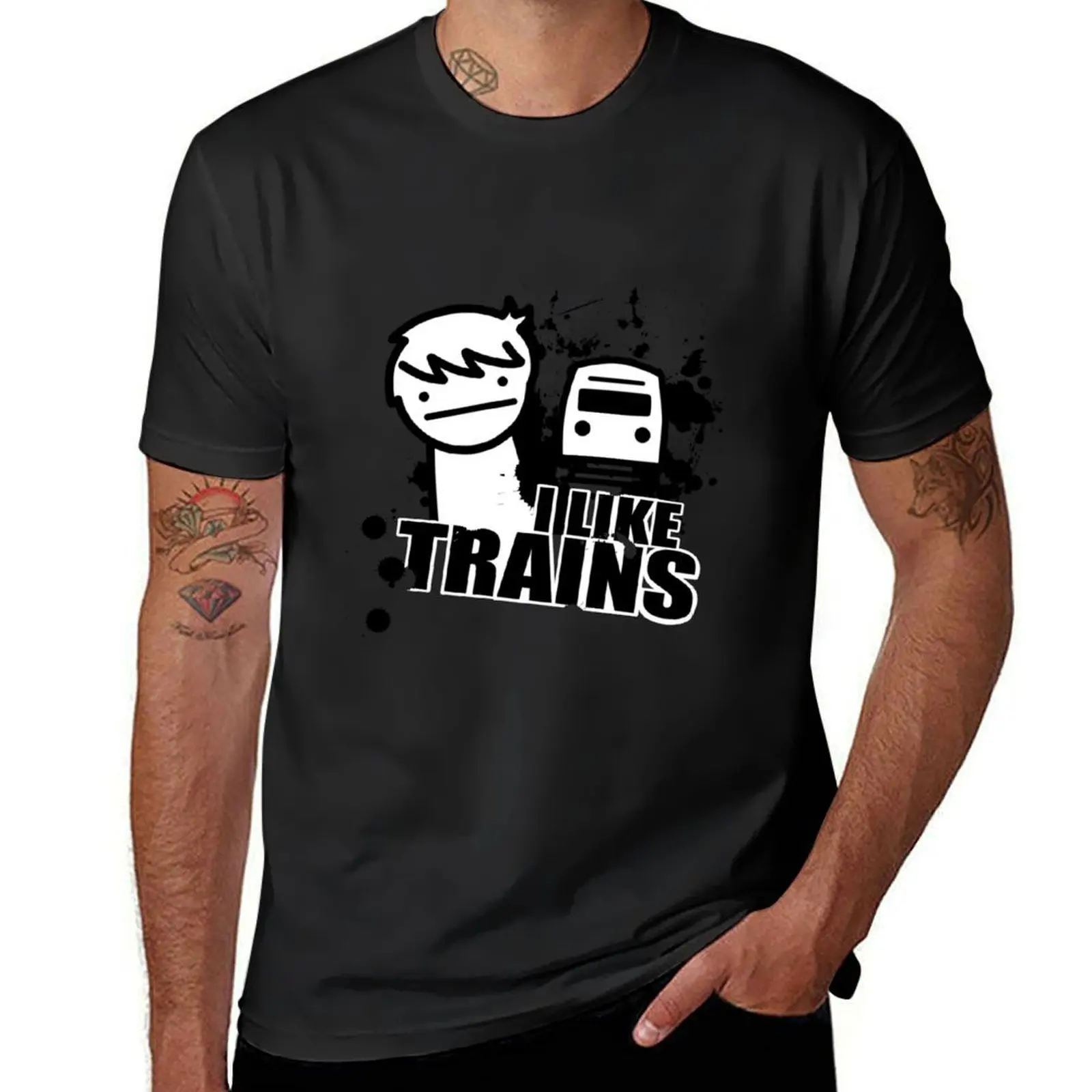 I like trains T-Shirt customs design your own new edition sports fans customs mens t shirt graphic